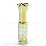 Glass Roller Ball Bottles, with Cover, SPA Aromatherapy Essemtial Oil Empty Bottle, Flower, 2.6x9.1cm, Capacity: 8ml(0.27fl. oz)(PW-WG63889-02)