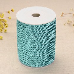 Twisted Nylon Thread, Dark Turquoise, 5mm, about 18~19yards/roll(16.4m~17.3m/roll)(NWIR-A001-18)