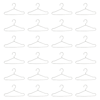 Iron Doll Clothes Hangers, for Dollhouse/Pet Accessories Pretending Prop Decorations, Platinum, 48.5x84x3.5mm