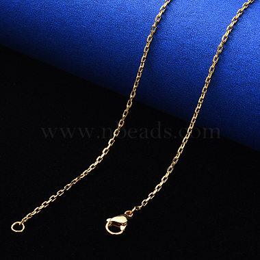 Vacuum Plating 304 Stainless Steel Cable Chain Necklace(NJEW-S420-008B-G)-4