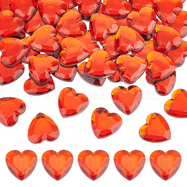 Red Heart Acrylic Rhinestone Cabochons