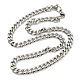 201 Stainless Steel Curb Chain Necklaces for Men(NJEW-Q336-08E-P)-3
