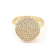 Flat Round Brass Micro Pave Clear Cubic Zirconia Finger Rings(RJEW-G309-41G)-2