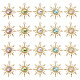 サニークルー 20 個 5 色マーメイドフィッシュドラゴンスケール合金 & プラスチックペンダント(FIND-SC0004-01)-1
