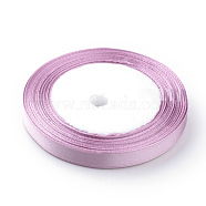 High Dense Single Face Satin Ribbon, Polyester Ribbons, Plum, 1/4 inch(6~7mm), about 25yards/roll, 10rolls/group, about 250yards/group(228.6m/group)(SRIB-Q009-6mm-169)