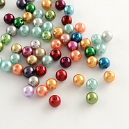 Round ABS Plastic Imitation Pearl Beads, Mixed Color, 8mm, Hole: 2mm, about 2000pcs/500g(MACR-R546-17)