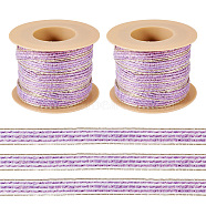 10M Sparkle Jute Ribbon, with Spool, Dark Orchid, 1/4 inch(6.5mm), about 10.94 Yards(10m)/Roll(OCOR-TAC0034-12B)