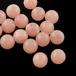 Round Imitation Gemstone Acrylic Beads, Dark Salmon, 8mm, Hole: 2mm(X-OACR-R029-8mm-24)