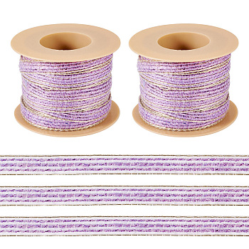 10M Sparkle Jute Ribbon, with Spool, Dark Orchid, 1/4 inch(6.5mm), about 10.94 Yards(10m)/Roll