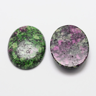 Oval Natural Ruby in Zoisite Cabochons(G-K020-25x18mm-09)-2