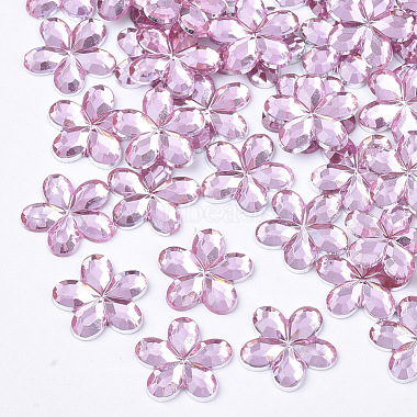10mm Pink Flower Plastic Cabochons