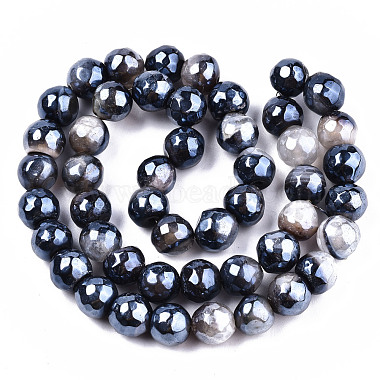 Galvanoplastie perles en agate naturelle brins(G-T131-54A)-2