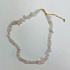 collier de perles de copeaux de quartz rose naturel(NJEW-FZ00004-07)-1