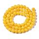 Natural Dyed Yellow Jade Gemstone Bead Strands(X-G-R271-6mm-Y07)-2