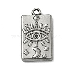 304 Stainless Steel Pendant Rhinestone Settings, Rectangle, Stainless Steel Color, Fit for 1.5mm Rhinestone, 22.5x12.5x2.5mm, Hole: 2.5mm(STAS-P422-07P)