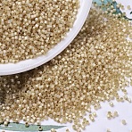 MIYUKI Delica Beads, Cylinder, Japanese Seed Beads, 11/0, (DB0621) Dyed Light Apricot Silver Lined Alabaster, 1.3x1.6mm, Hole: 0.8mm, about 2000pcs/10g(X-SEED-J020-DB0621)