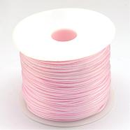 Nylon Thread, Rattail Satin Cord, Pearl Pink, 1.5mm, about 49.21 yards(45m)/roll(NWIR-R033-1.5mm-93)