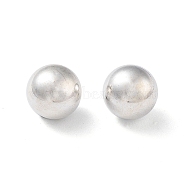 925 Sterling Silver Beads, No Hole, Round, Silver, 8mm(STER-Z008-01H)