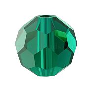 Preciosa&reg Crystal Beads, Czech Crystal, 451 19 602 Round, 50730 Emerald, 5mm, Hole: 1mm(X-PRC-BB5-50730)