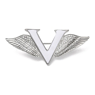 Cartoon Platinum Zinc Alloy Enamel Pin, Brooches with Resin for Backpack Clothes, Wing, 31.5x73mm(JEWB-D068-03P-03)