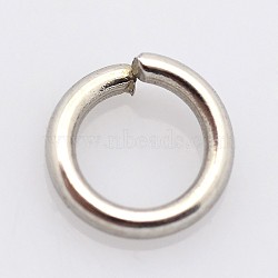 304 Stainless Steel Jump Rings, Open Jump Rings, Stainless Steel Color, 10x1.2mm, Inner Diameter: 7.6mm(X-STAS-E067-08-10mm)