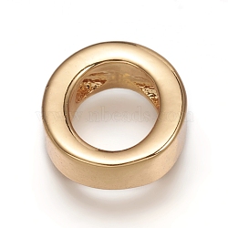 Brass Charms, Long-Lasting Plated, Real 18K Gold Plated, Letter.O, O: 8.5x8x3mm, Hole: 1.2mm(X-ZIRC-I037-01O-G)