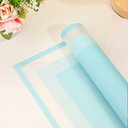 20 Sheets Waterproof Gift Wrapping Paper, Square, Folded Flower Bouquet Wrapping Paper Decoration, Light Sky Blue, 580x580mm(PAAG-PW0001-021A)