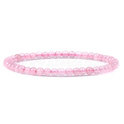 4MM Natural Rose Quartz Stretch Bracelets(RP2095-7)