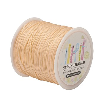 Nylon Thread, Wheat, 0.8mm, about 98.43yards/roll(90m/roll)
