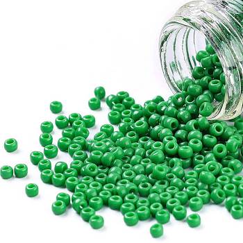 TOHO Round Seed Beads, Japanese Seed Beads, (47D) Opaque Shamrock, 11/0, 2.2mm, Hole: 0.8mm, about 5555pcs/50g