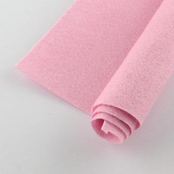 Non Woven Fabric Embroidery Needle Felt for DIY Crafts, Square, Flamingo, 298~300x298~300x1mm, about 50pcs/bag
