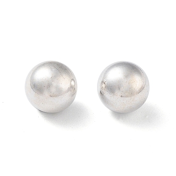 925 Sterling Silver Beads, No Hole, Round, Silver, 8mm