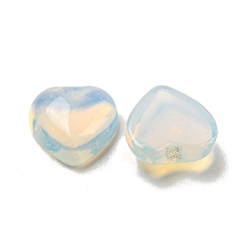 Opalite Cabochons, Heart, 8x8x3.5mm