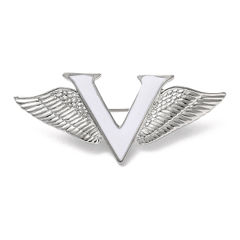 Cartoon Platinum Zinc Alloy Enamel Pin, Brooches with Resin for Backpack Clothes, Wing, 31.5x73mm