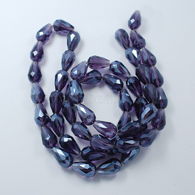 Electroplate Glass Beads Strands(EGLA-R008-15x10mm-15)-2
