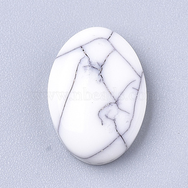 14mm Creamy White Oval Resin Cabochons