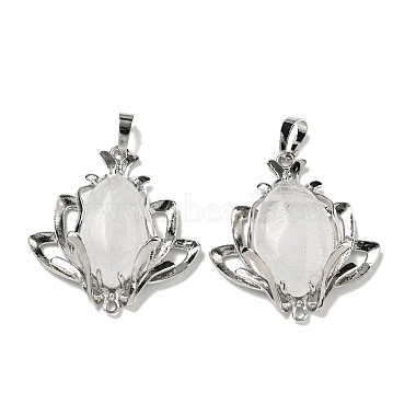 Platinum Flower Quartz Crystal Pendants