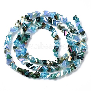 Chapelets de perles en verre galvanoplastique(EGLA-N002-06C)-2