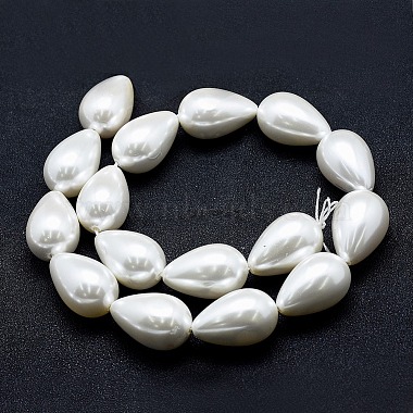 Electroplate Shell Pearl Beads Strands(BSHE-G010-12x16mm-01)-2