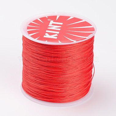 0.7mm OrangeRed Waxed Polyester Cord Thread & Cord