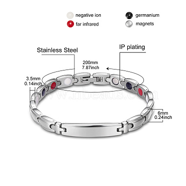 SHEGRACE Stainless Steel Panther Chain Watch Band Bracelets(JB668A)-3