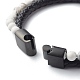 Natural Howlite Round Beads Multi-strand Bracelets(BJEW-JB06571-04)-5