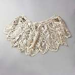 Polyester Sequin Beaded Shawl for Evening Dresses Wedding Party, Tan, 27-1/8 inch(690mm)(AJEW-WH20059-15)