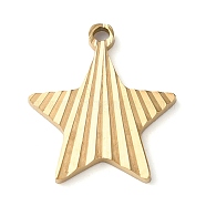 Ion Plating(IP) 304 Stainless Steel Pendants, Star Charm, Golden, 20x18x1.8mm, Hole: 1.8mm(STAS-D025-04G-01)