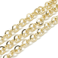 Aluminum Rolo Chains, Belcher Chains, Unwelded, Gold, 8x1.6mm(X-CHA-S001-056B)