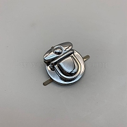 Alloy Bag Tuck Lock Clasps, Purse Thumb Locks, for Bag Replacement Accessories, Platinum, 3.9cm(PW-WG74327-01)