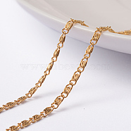 3.28 Feet Ion Plating(IP) 304 Stainless Steel Lumachina Chains, Unwelded, Golden, 4.5x2x0.5mm(X-CHS-H007-28G)