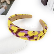 Velvet Hair Bands, Yellow, 156x136mm(PW-WG4F85F-06)