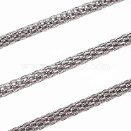 Iron Mesh Chains Network Chains, Unwelded, with Spool, Gunmetal, Chains: 2.5mm thick, about 328.08 Feet(100m)/roll(CHN001Y-B)