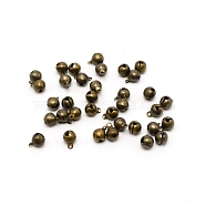 Brass Pendants, Bell, Antique Bronze, 10x7.5mm, Hole: 1.6mm(KK-WH0045-013B)